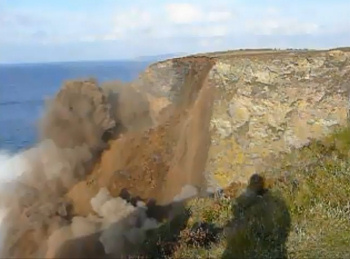 Hells Mouth falls into the sea