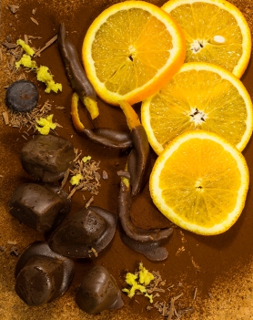 Chocolate coated orange